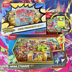 3x Pokemon Sealed Cards Lot - Ascended Heros, Mega Box Zygarde ex PC, 3x Blister - Image 1
