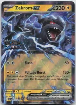 Zekrom ex (Black Bolt Stamped) 034/086 Holo Cards & Products Pokemon NM/M - Image 1