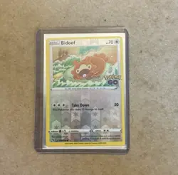 Bidoof 059/078 Pokemon GO Unpeeled Peelable Ditto Reverse Holo TCG Card - Image 1