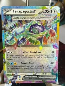 POKEMON TERAPAGOS EX 092/131 DOUBLE RARE HOLOFOIL PRISMATIC EVOLUTIONS NM CARD - Image 1