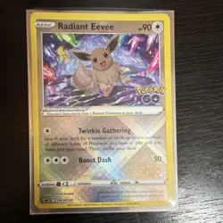 Radiant Eevee SWSH230 Radiant Promo Holo English Pokemon TCG Card HP 90 - Image 1