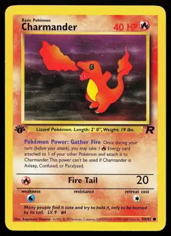 Charmander 50/82 1st Edition Common Team Rocket Pokemon Card - Image 1