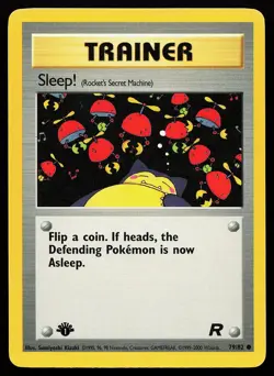 Sleep! 79/82 1st Edition Common Team Rocket Pokemon Card - Image 1