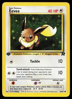Eevee 55/82 1st Edition Common Team Rocket Pokemon Card - Image 1