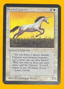 MTG PEARLED UNICORN Alpha (OldManMTG 012-976) - Image 1