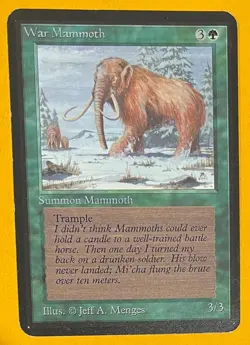 MTG WAR MAMMOTH Alpha (OldManMTG 008-530) - Image 1