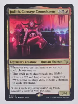 MTG Karlov Manor MKM Judith, Carnage Connoisseur (0210) Non-Foil Rare NM x4 - Image 1