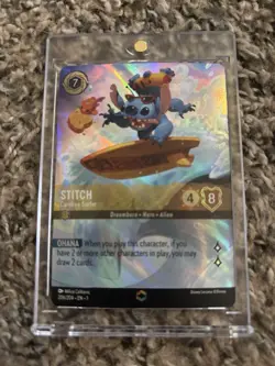 Stitch - Carefree Surfer (Enchanted) 206/204 The First Chapter Holo Pack Fresh - Image 1