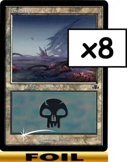 Swamp x8 - (#406) - RETRO FOIL - Dominaria Remastered - NM MTG - Image 1