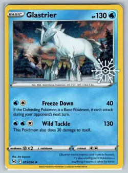 Glastrier 051/196 Holo Holo Rare Miscellaneous Cards & Products Pokemon Holo NM - Image 1