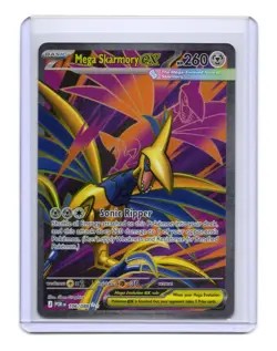 Mega Skarmory EX 106/088 Secret Rare Perfect Order Pokemon TCG Card POR EN Holo - Image 1