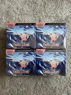 Pokemon TCG Chaos Rising Elite Trainer Box ETB Lot Of 4 Factory Sealed SHIPS NOW - Image 1