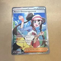Pokemon Rosa's Encouragement 204/236 SM Cosmic Eclipse Full Art Holo Ultra Rare - Image 1