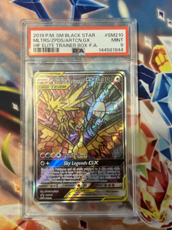 Pokemon Moltres & Zapdos & Articuno GX SM210 Promo Hidden Fates ETB PSA 9 - Image 1