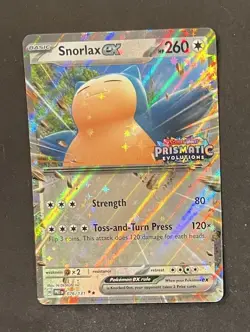 Pokemon Snorlax ex 076/131 Stamped Promo Prismatic Evolutions Near Mint - Image 3
