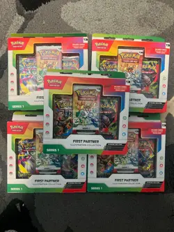 Pokemon TCG First Partner Illustration Collection Series 1 Lot of 5 - Image 1