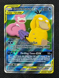 Pokemon Slowpoke & Psyduck GX 218/236 Unified Minds Sun Moon (Full Art) - Image 1