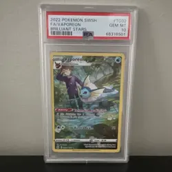 Pokemon 2022 Brilliant Stars TG Vaporeon TG02/TG30 Full Art PSA 10 - Image 1
