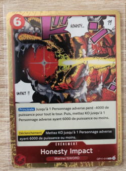 Carte One Piece Honesty Impact OP11-018 FR Card game Holo - Image 1