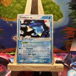 Feraligatr ex 103/115 EX Emerald Holo Ultra Rare 150 HP English 2005 - Image 1
