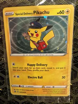 Pokemon TCG SEALED Special Delivery Pikachu Promo Holo SWSH074 English - Image 1
