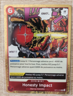 Carte One Piece Honesty Impact OP11-018 FR Card game Holo - Image 1