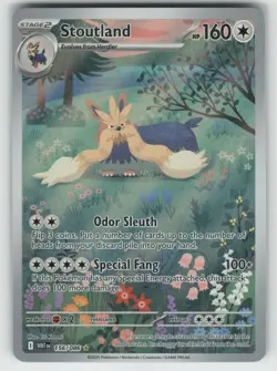 Pokemon Stoutland Illustration Rare SV: White Flare 156/086 NM - Image 1