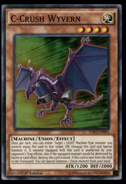 C-Crush Wyvern Structure Deck: Seto Kaiba SDKS-EN003 Super Rare Yugioh LP - Image 1
