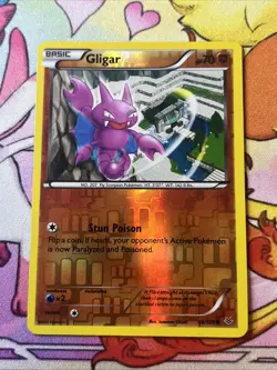 Pokemon Gligar 36/108 Reverse Holo XY Roaring Skies Card Nintendo TCG LP 2015 - Image 1