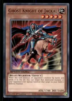 Yugioh Ghost Knight of Jackal #SBCB-EN051 Speed Duel: Battle City Box LP - Image 1