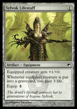 Sylvok Lifestaff Scars of Mirrodin MTG Magic the Gathering card - Image 1