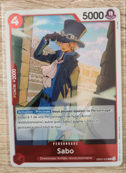 Carte One Piece Sabo EB02-002 FR Card game Holo - Image 1