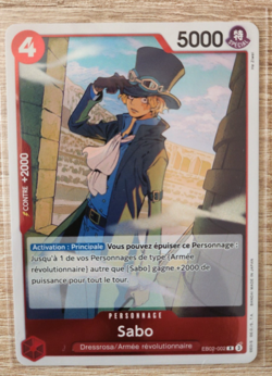 Carte One Piece Sabo EB02-002 FR Card game Holo - Image 1