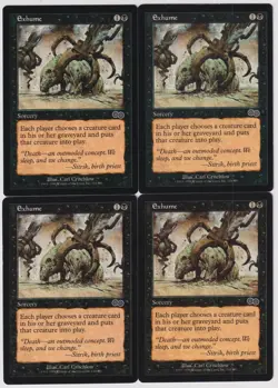 MTG 4X Exhume X4 Urza's Saga Magic - LP/MP - Image 1