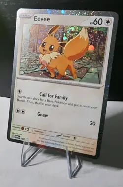 Pokemon TCG Eevee SWIRL 200 Scarlet & Violet Black Star Promo Holo Card NM - Image 1