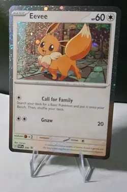 Pokemon TCG Eevee SWIRL 200 Scarlet & Violet Black Star Promo Holo Card NM - Image 2