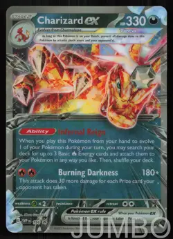 Charizard ex -196 Pokemon JUMBO CARD NM-LP - Image 1