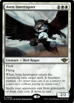 Aven Interrupter FOIL 4 R Outlaws of Thunder Junction NM MTG - Image 1