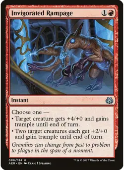 Invigorated Rampage 86 MTG NM - Aether Revolt - Image 1