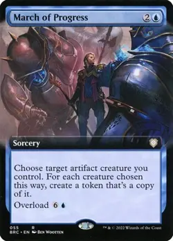 March of Progress - Extended Art The Brother's War Commander NM MTG - Image 1