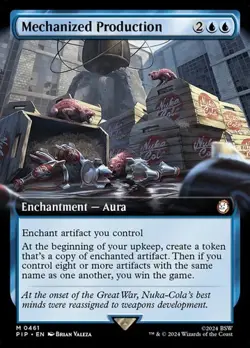 Mechanized Production - Extended Art PIP NM MTG - Image 1