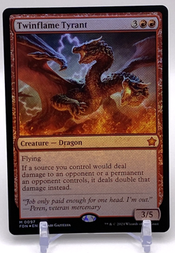 MTG: Foundations- Twinflame Tyrant - FOIL Mythic #097 - Image 1