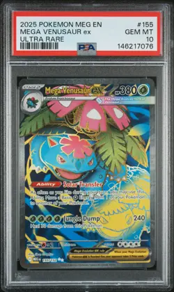 MEGA VENUSAUR EX Mega Evolution Ultra Rare #155 PSA 10 Pokemon - Image 1