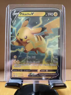 Pokemon TCG Pikachu V SWSH Black Star Promo SWSH063 Holo Promo - Image 1
