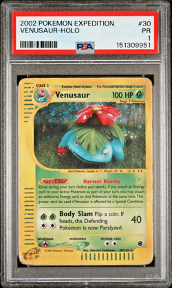 PSA 1 2002 Expedition Venusaur Holo Foil 30/165 WOTC E-Reader Pokemon - Image 1