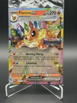 Pokemon Flareon EX 014/131 Prismatic Evolutions Stamp Promo Sealed - Image 1