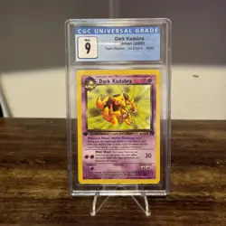 CGC 9 MINT Pokemon Dark Kadabra 1st Edition 39/82 Team Rocket 2000 - Image 1