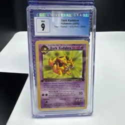 CGC 9 MINT Pokemon Dark Kadabra 1st Edition 39/82 Team Rocket 2000 - Image 1