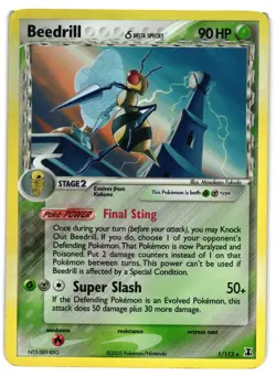Pokemon TCG Beedrill Delta Species 1/113 Delta Species Holo LP - Image 1