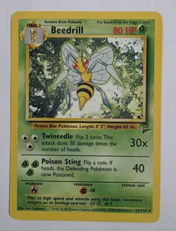 Beedrill 17/102 Rare Base Set 1999 Pokemon Vintage LP Condition -j - Image 1